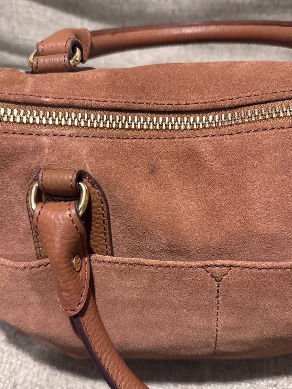 Aimee Kestenberg - Suede & Leather Satchel - Brown - Picture 16 of 16